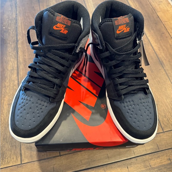 Nike Other - Nike Air High-Top Black and Orange Sneakers